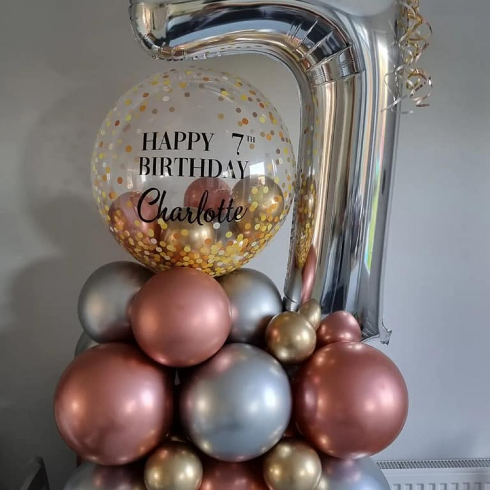 large stack with bubble