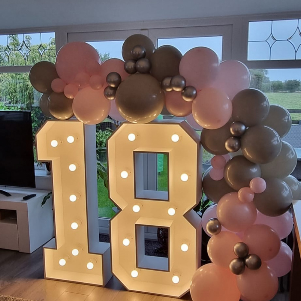 Light up number 18