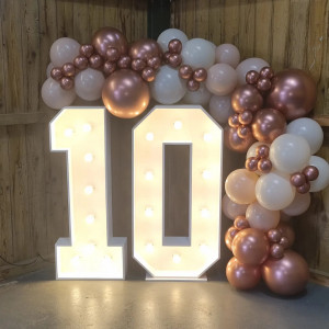 Light up number 10